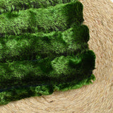 Velours de soie et viscose dévoré rayé vert