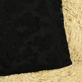 Velours de viscose dévoré sur maille fleurs noires