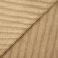 Velours polyester côtelé biscuit