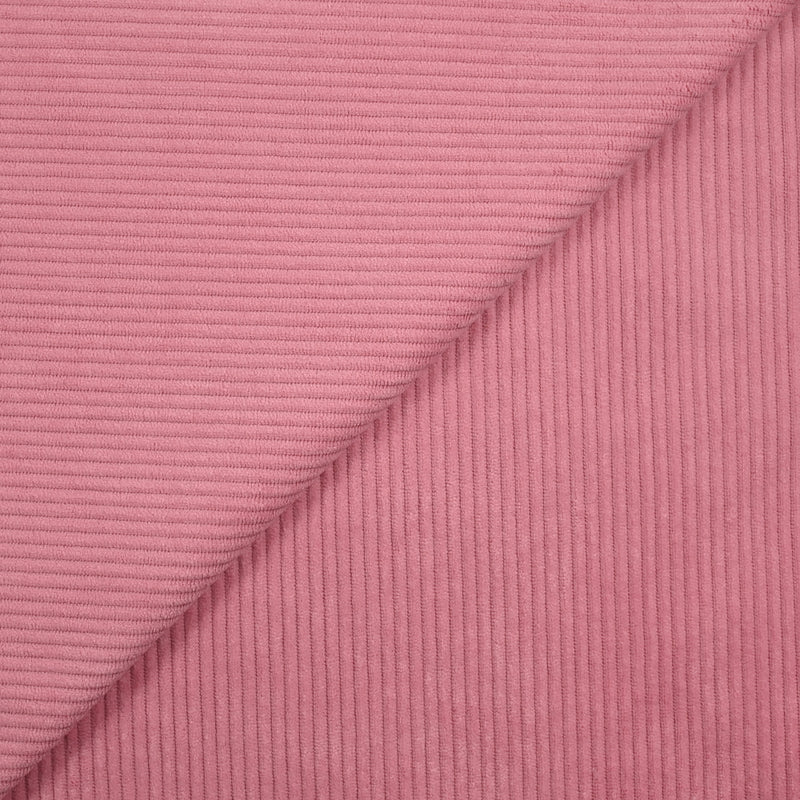 Velours Velours polyester côtelé rose – Les Coupons de Saint-Pierre