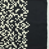 Printed viscose pixel strips black background