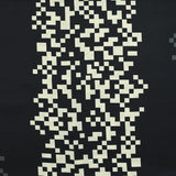 Printed viscose pixel strips black background