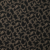 Viscose imprimée chaîne de fleurs fond noir