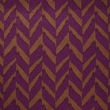 Viscose imprimée chevrons violet fond marron