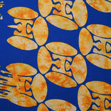 Viscose imprimée flamme fond bleu roi