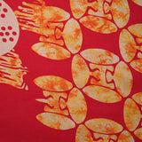 Viscose imprimée flamme fond rouge