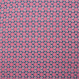 Viscose imprimée fleurs du Japon fond marine