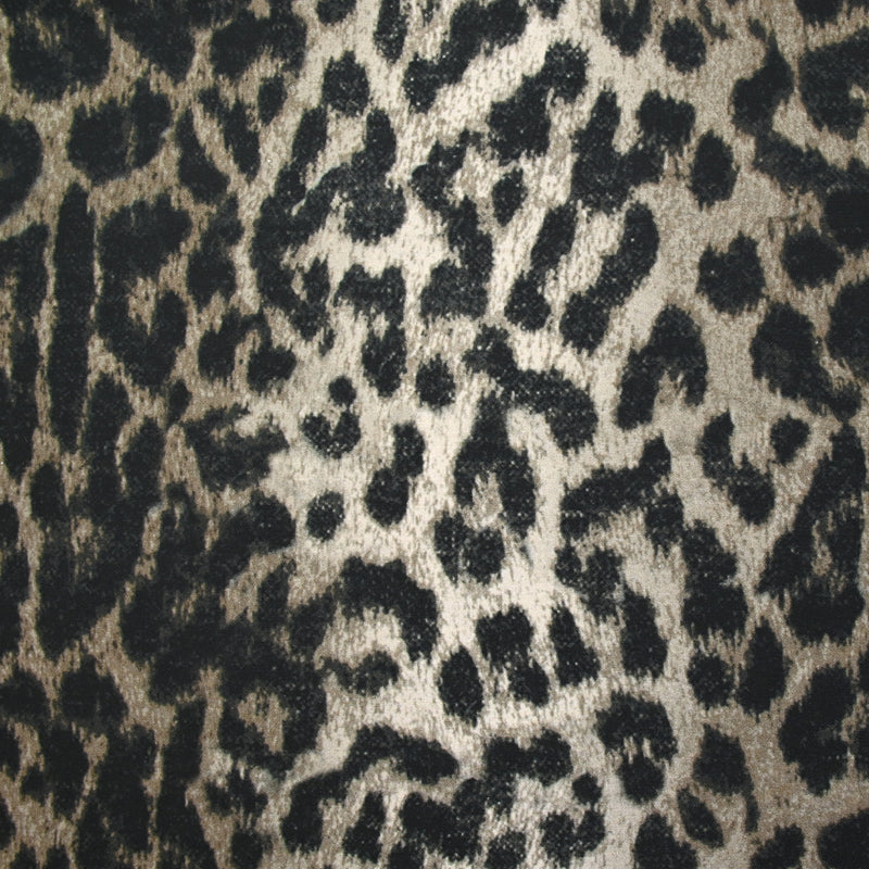 Viscose imprimée flou animal fond taupe