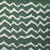 Viscose imprimée froissée onde de chevrons fond jade
