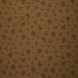 Viscose imprimée légère roses rouges fond marron