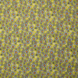 Viscose imprimée petites fleurs des champs fond jaune
