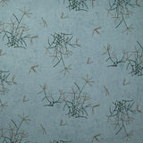 Viscose imprimée pissenlit abstrait fond bleu glacé