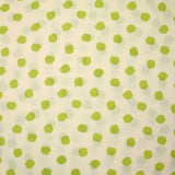 Viscose imprimée pois vert fond écru