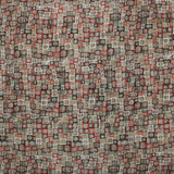 Viscose imprimée rétro rouge et vert