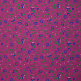 Viscose imprimée vent de fleurs fond magenta