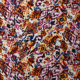 Viscose imprimée vibration d'Orient fond blanc