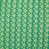 Viscose imprimée vintage fond vert