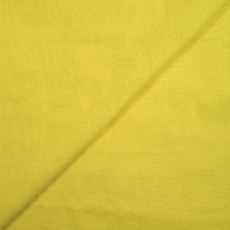 Voile de coton jaune citron
