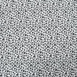 Voile de viscose imprimé champêtre noir fond blanc