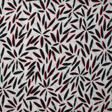 Voile de viscose imprimé pétale envolé fond blanc