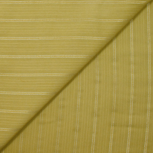 Voile de viscose rayé lurex Roxanne vert olive