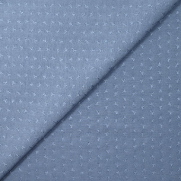 Voile de viscose triangle satiné ton sur ton bleu charrette