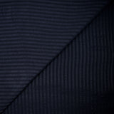 Voile polyviscose rayé nervuré Maria bleu marine