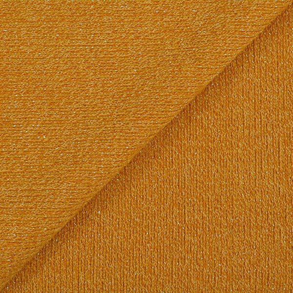 Maille tricot lurex moutarde
