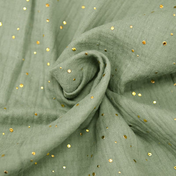 Double gaze jade confettis doré