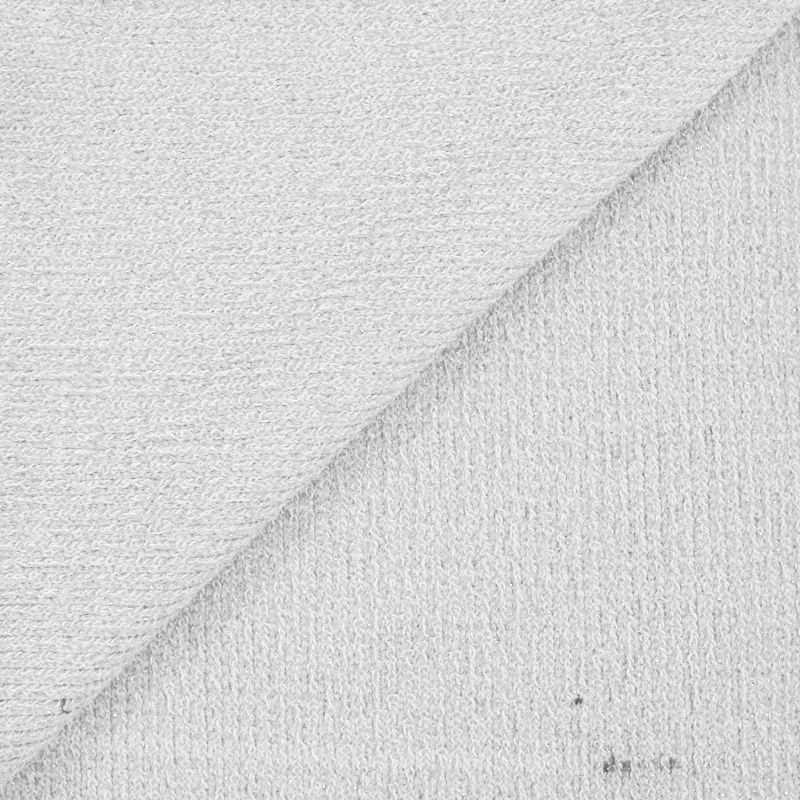 Maille tricot lurex blanc