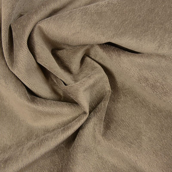 Velours polyester côtelé marron corde