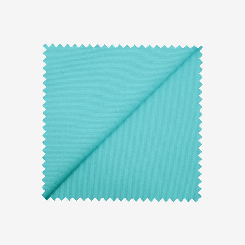 Piqué de coton milleraies turquoise Coupon 45x45 cm