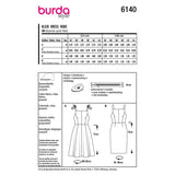 Patron Burda n°6140: Robe