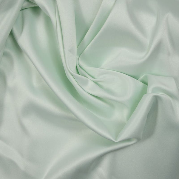Crêpe satin polyester vert d'eau