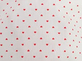 Cotton tissues printed small red hearts