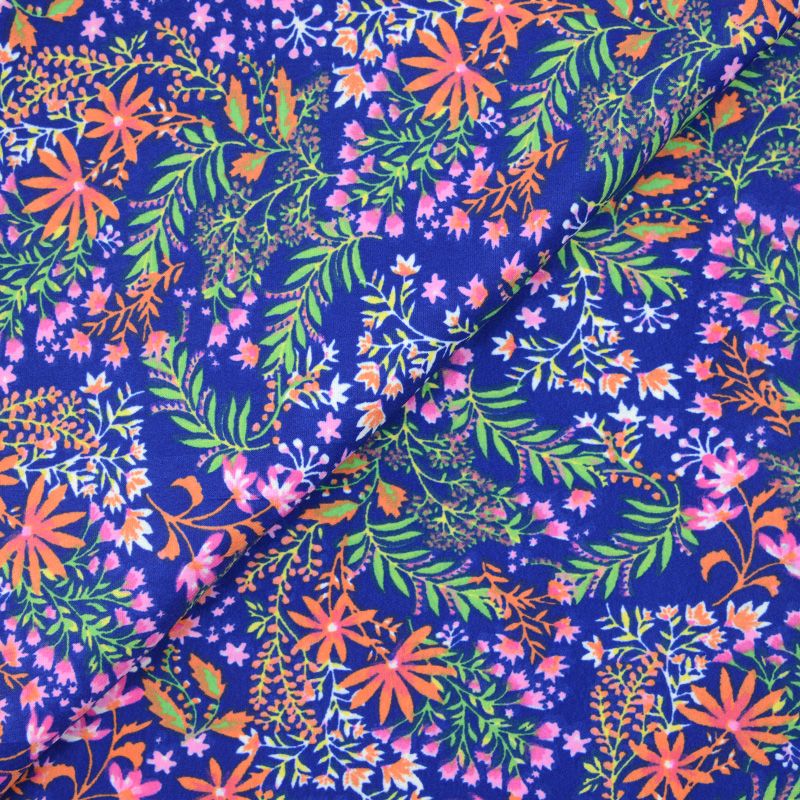 Microfibre imprimée Selva fond marine