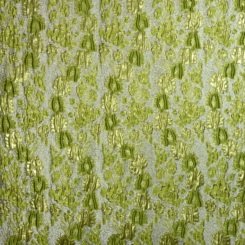 Brocart polyester mirifique vert