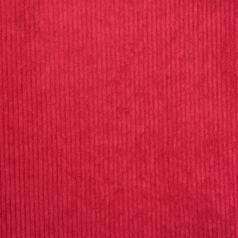 Velours polyester côtelé framboise