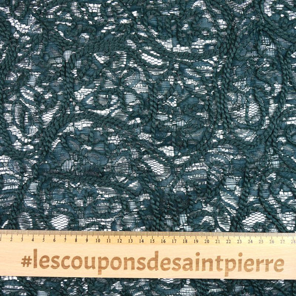 Dentelle polyester corde vert