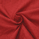 Voile de coton Plumetis rouge