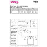 Patron Burda n°9284 Enfant : T-Shirt et Robe