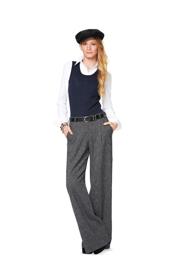 Patron n°6856 : Pantalon avec plis à la taille