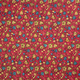 Coton imprimé cueillir la fleur fond framboise