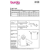 Patron Burda n°6128: T-shirt
