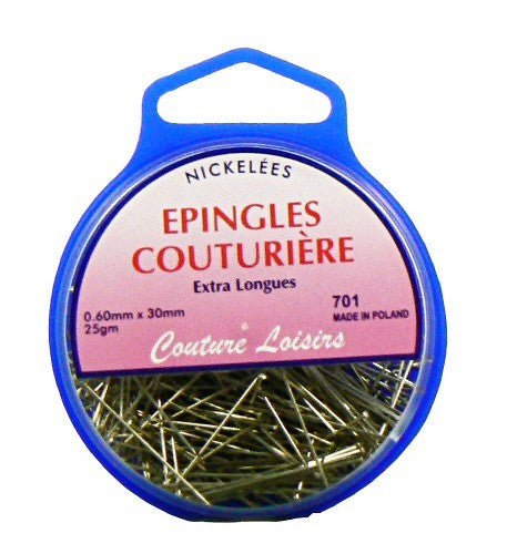 Epingles cout. nick extra long. ±360 25g 30 x0,6mm
