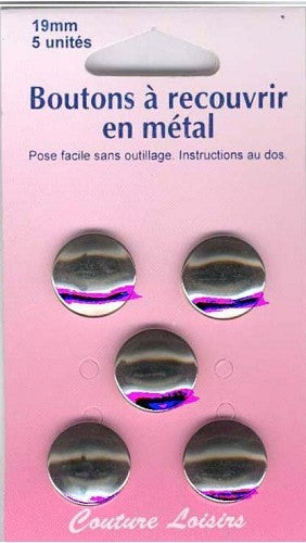 Botones de metal n ° 19 para cubrir x5