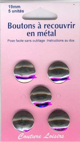 Metal buttons n ° 19 to cover x5