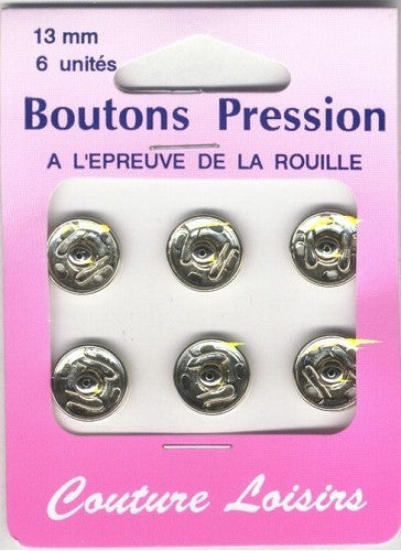 Botones de presión n ° 13 x6