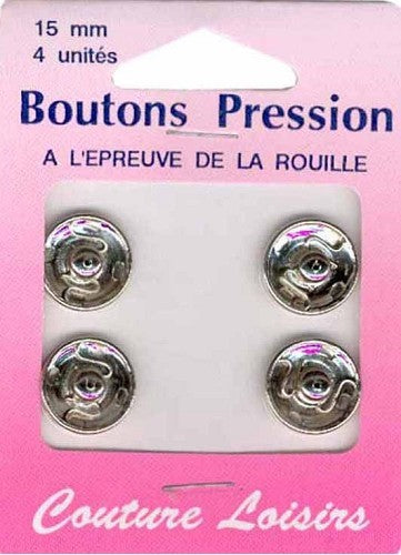 Pressure buttons n ° 15 Nickelies X4
