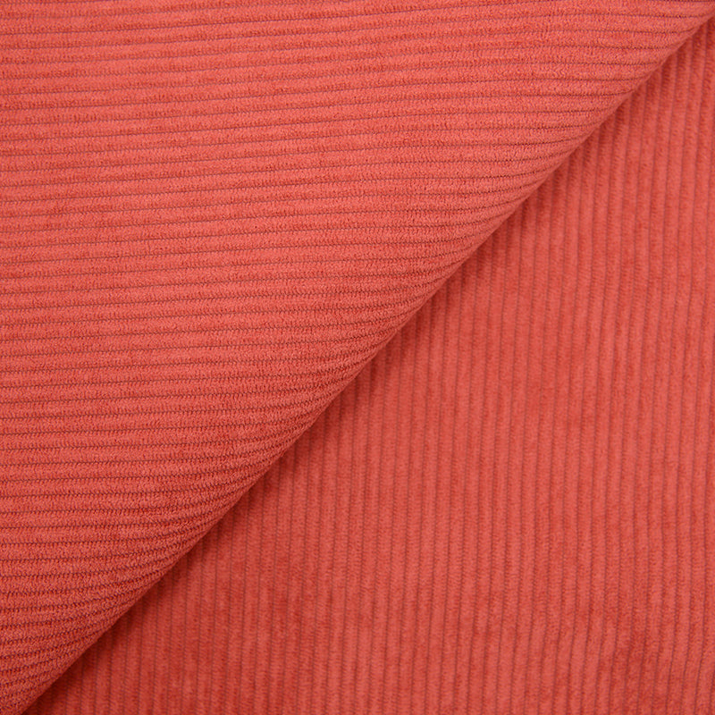 Velours polyester côtelé rouge